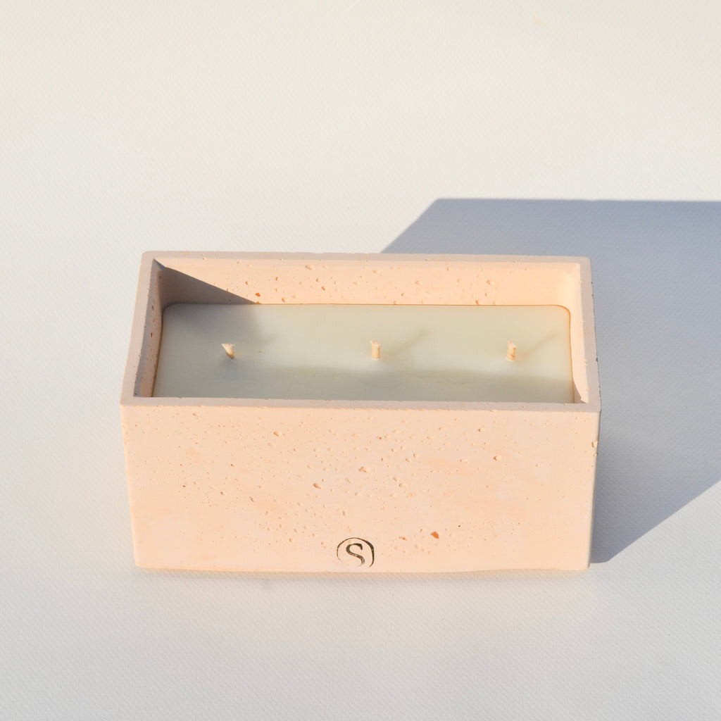 Indoor candle // Rectangle // Orange