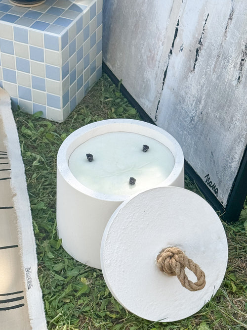 White Outdoor Candle - Size L
